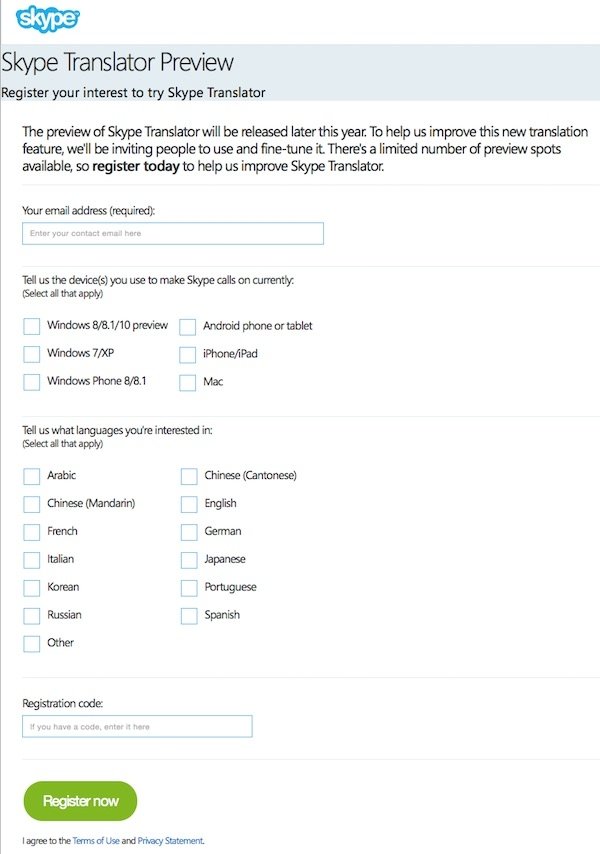 Abierto el registro para Skype Translator - imagen 2