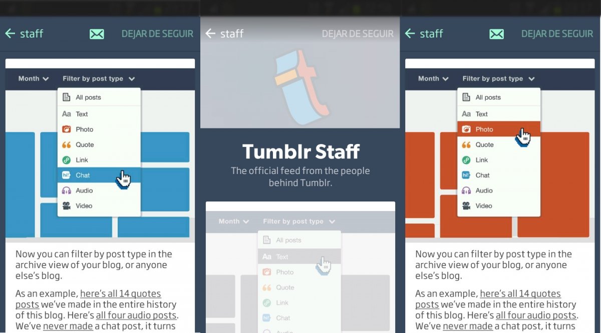 Actualizacion de Tumblr