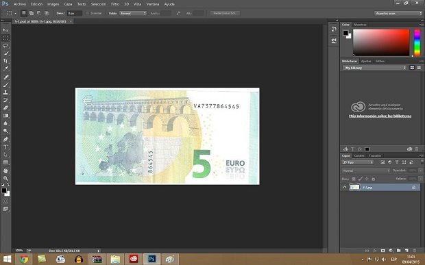 Ahora sí es posible abrir una imagen de un billete en Photoshop