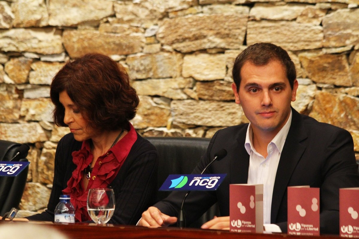 Albert Rivera, de Ciudadanos, en una conferencia