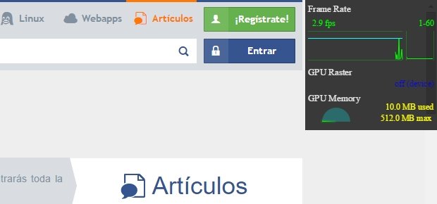 Así podrás ver los frames por segundo al navegar por una página