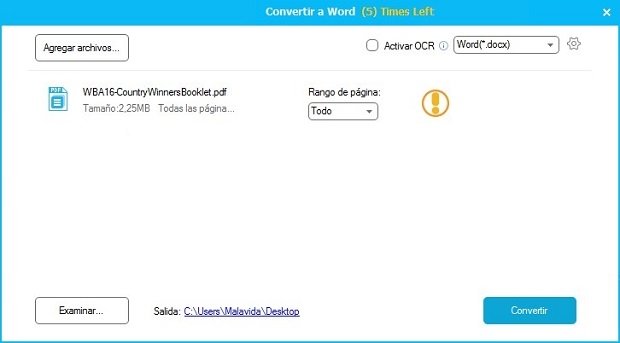 Así se convierte un archivo PDF a documento de Word