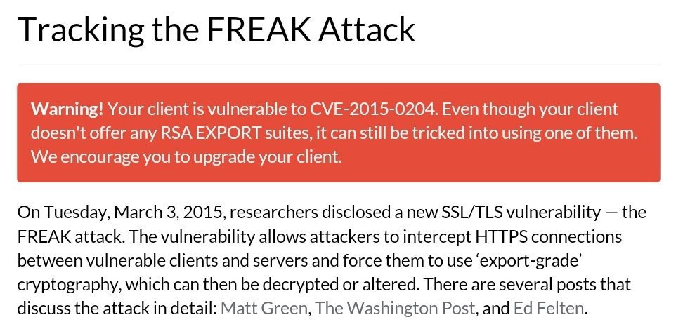 Aviso de vulnerabilidad ante el fallo FREAK