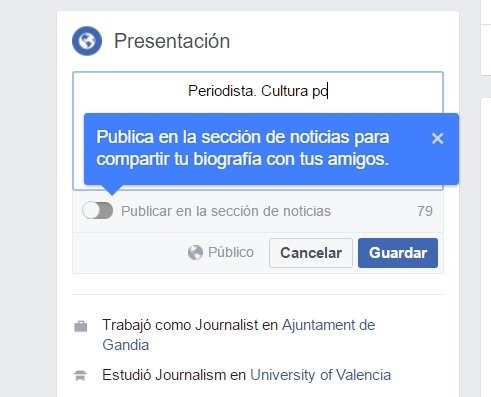 Bio en Facebook