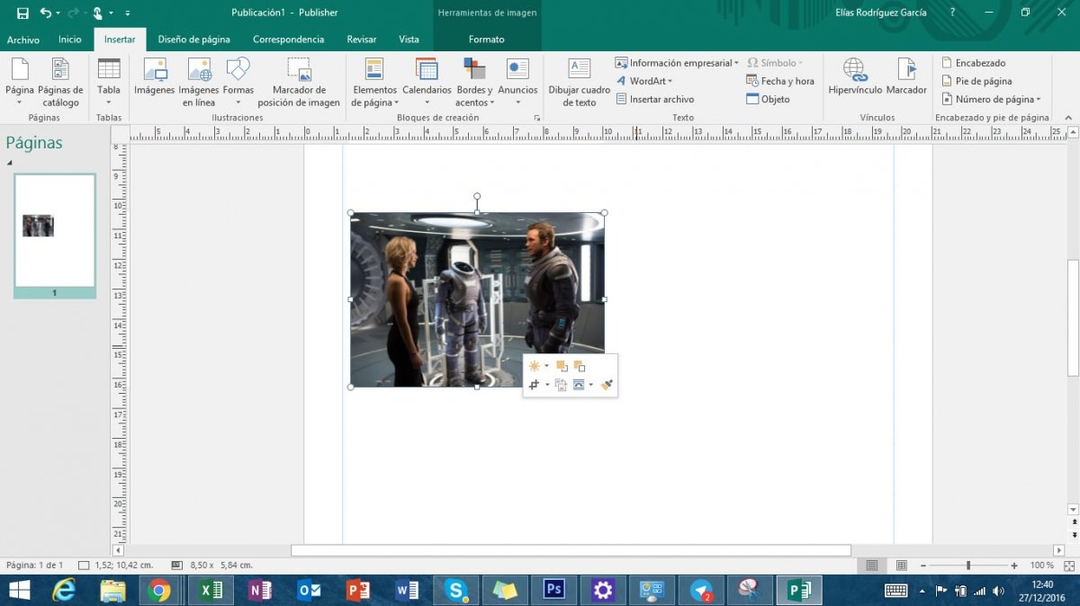 Borrar recorte Microsoft Publisher