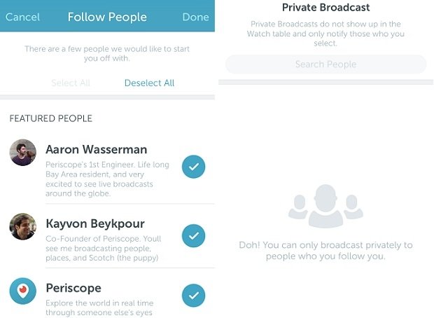 Busca contactos si quieres tener con quién compartir tus streamings privados