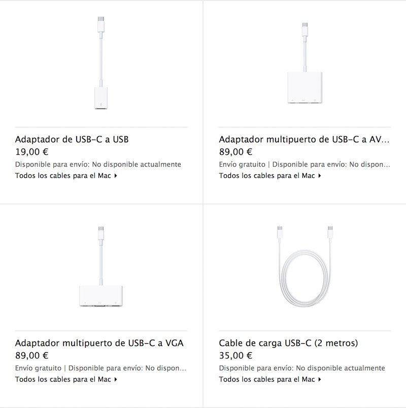 Cables y adaptadores para el nuevo USB-C