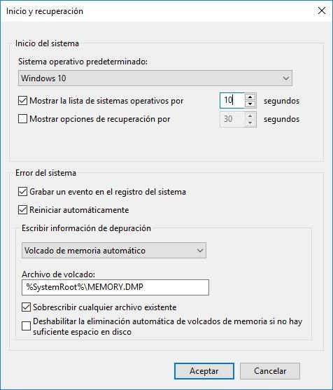 Cambio de tiempo del menú de arranque
