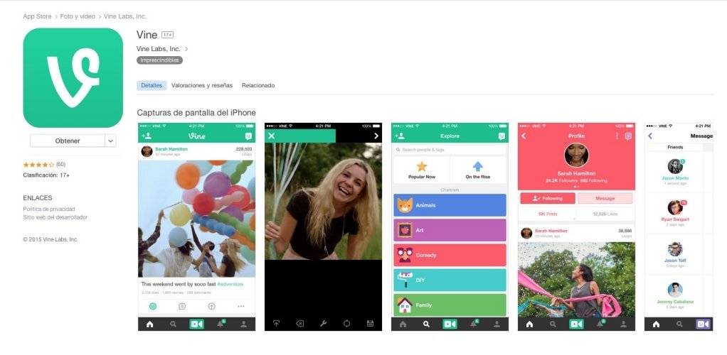 Captura de pantalla de Vine Kids