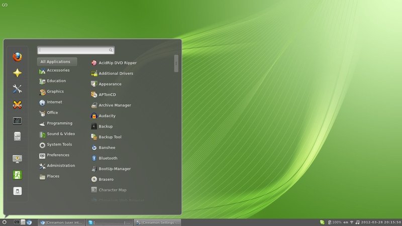 Cinnamon Linux Desktop