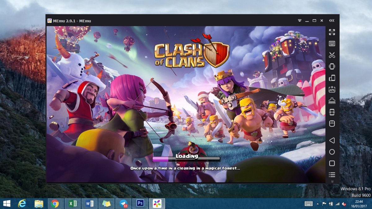 Clash of Clans ejecutado en un PC