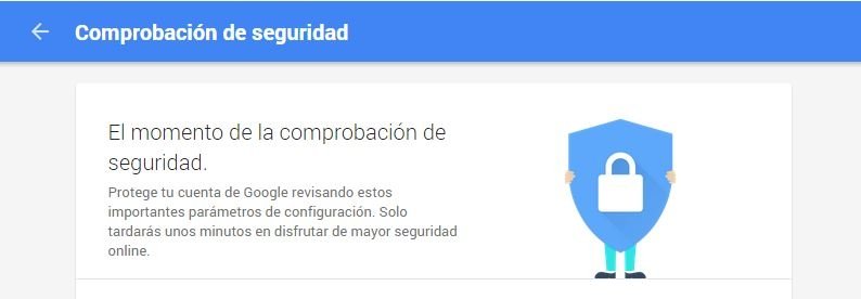 Comprobación de seguridad de Google Drive