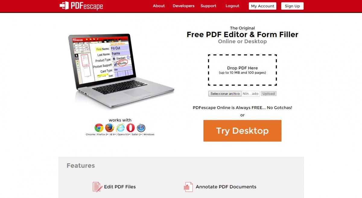 Con PDFescape puedes crear tus propios documentos en formato PDF