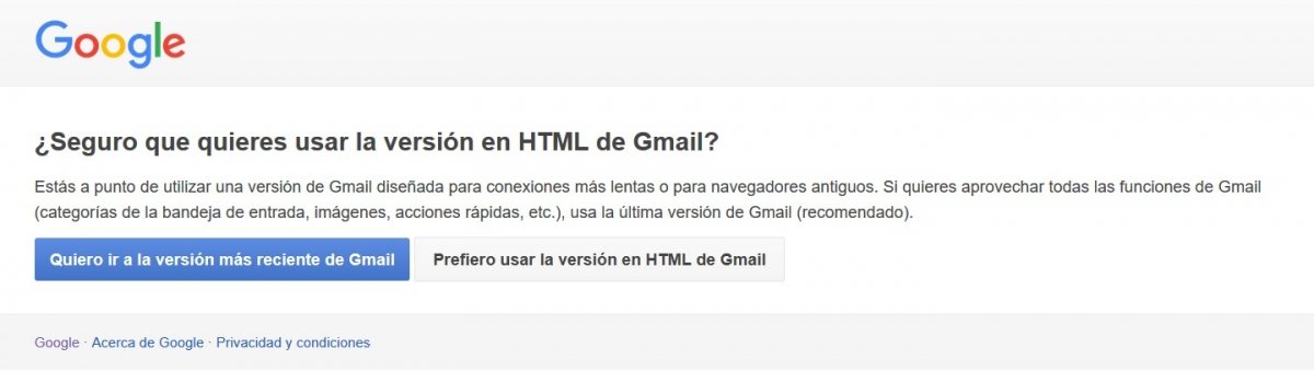 Consulta tu correo en la versión HTML para consumir menos datos navegando