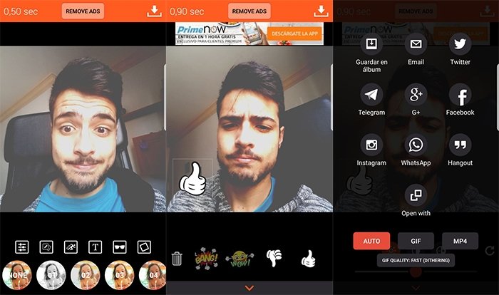 Crear GIFs con Gif me! Camera en Android