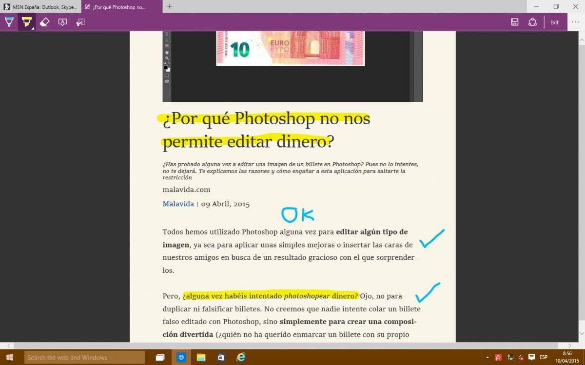El modo lectura y la edición de notas de Spartan