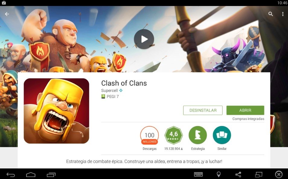 El proceso de instalación de CoC en un ordenador es similar a cómo sería en un ordenador de escritor