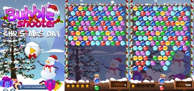¿Enganchado a los juegos de burbujas? Aquí una versión navideña: Bubble Shooter Christmas Day