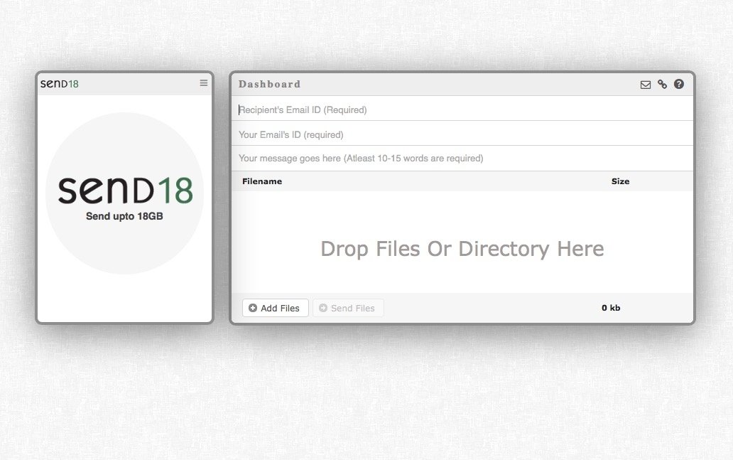 Envía archivos de hasta 18 GB de forma gratuita