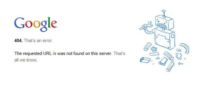 Error 404 de Google
