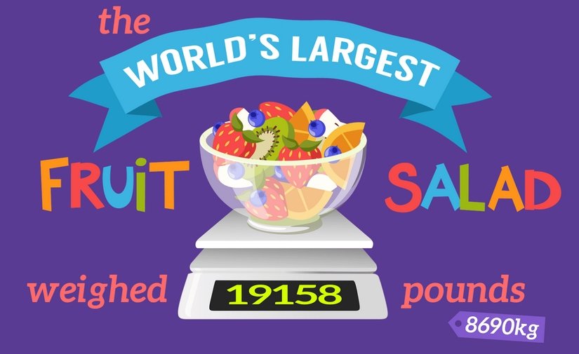 Es posible preparar 50 ensaladas de 8.690kg con las frutas rebanadas
