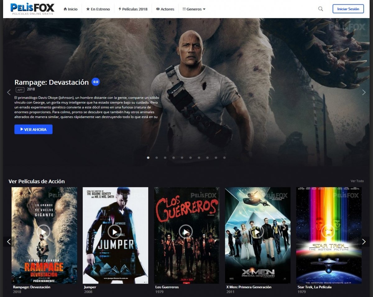 Este es el aspecto de Pelisfox