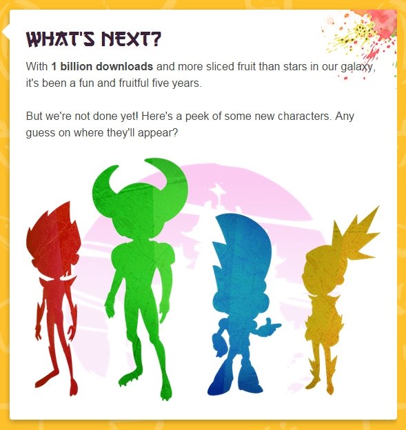 Estos serán los nuevos personajes de Halbrick ¿aparecerán quizá en Fruit Ninja?