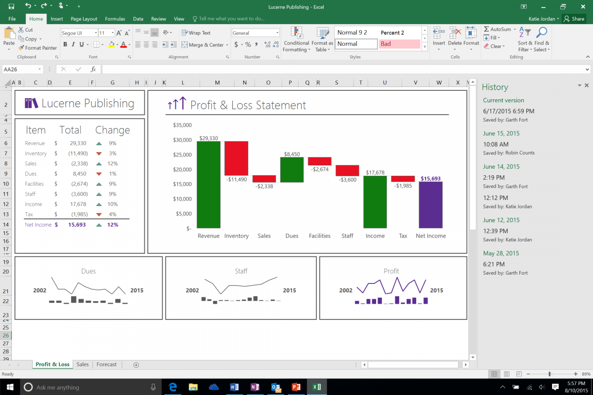 Excel y su precioso Ribbon verde