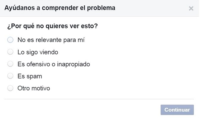 Facebook ahora te pregunta por qué no quieres ver ciertos anuncios - imagen 2
