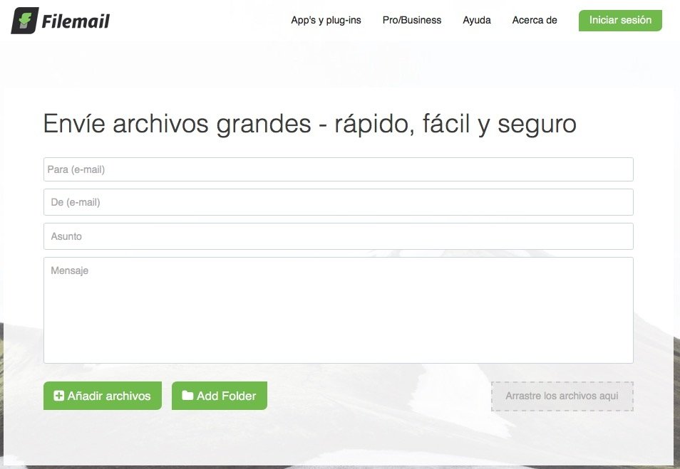 Filemail, comparte ficheros de hasta 30 GB