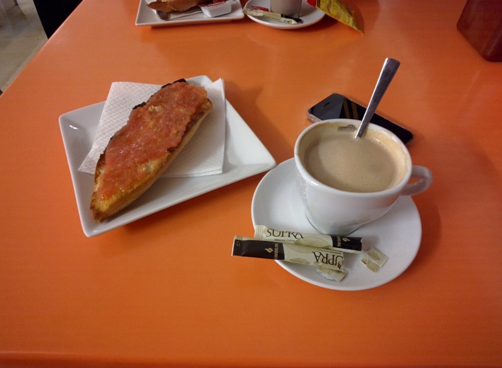 Foto desde las Google Glass de un desayuno