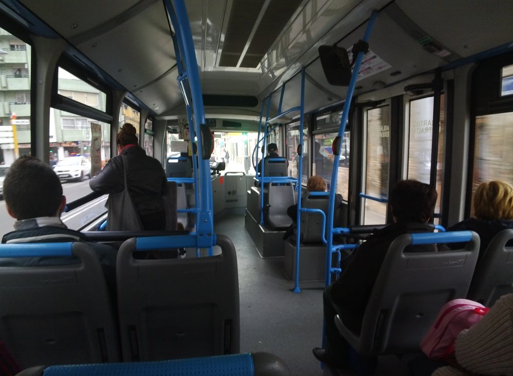 Foto desde las Google Glass del interior de un autobús