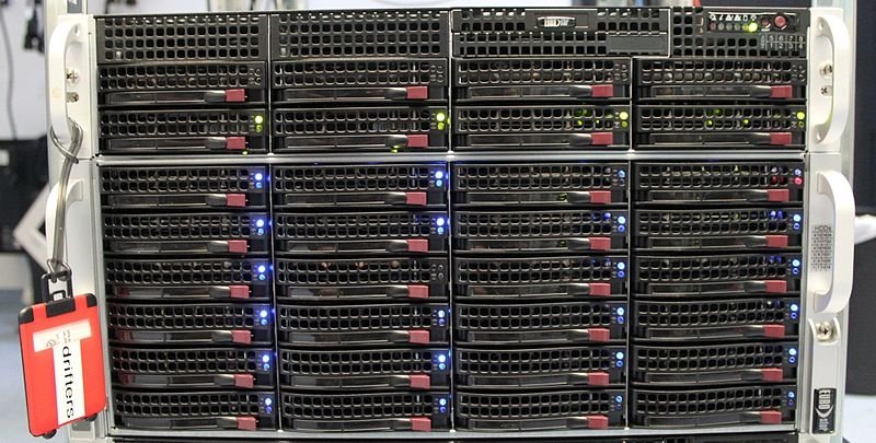 Frontal de un servidor ZFS