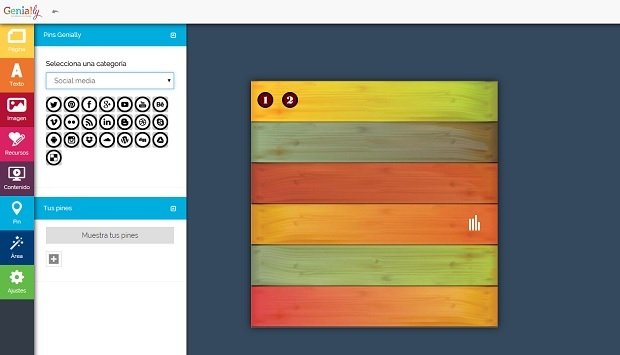 Genial.ly tiene 7 categorías de pines genéricos disponibles