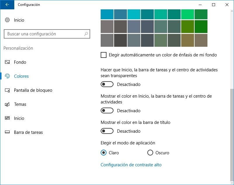 Hacer opaco el menú Inicio
