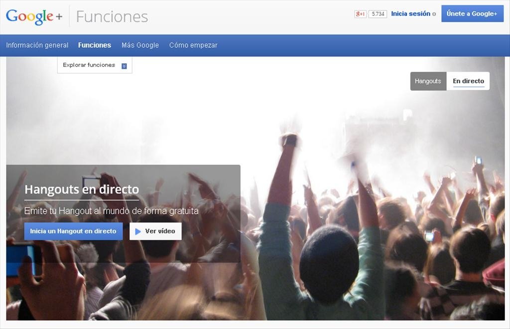 Hangsout en directo tiene un problema, funciona con Google+