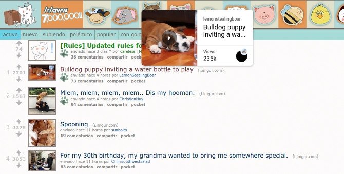 HoverCards en Reddit