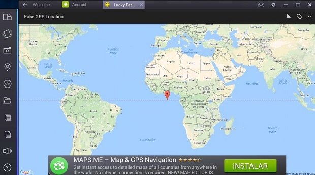 Interfaz de FakeGPS en Lucky Patcher