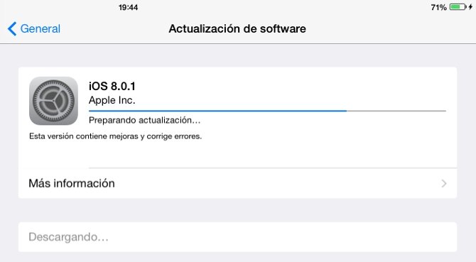 iOS 8.0.1 ya disponible