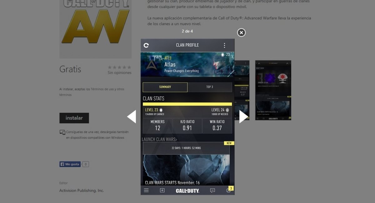 La App de Call of Duty Advanced Warfare ya disponible para tu smartphone