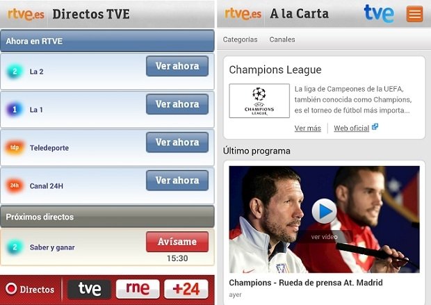 La mejor solución es ver el partido a través de la app de RTVE