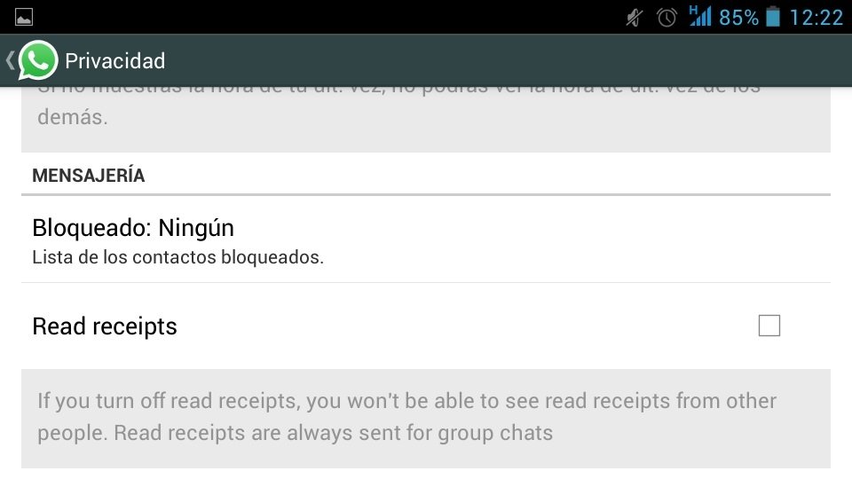 La nueva beta de WhatsApp permite desactivar el doble check azul