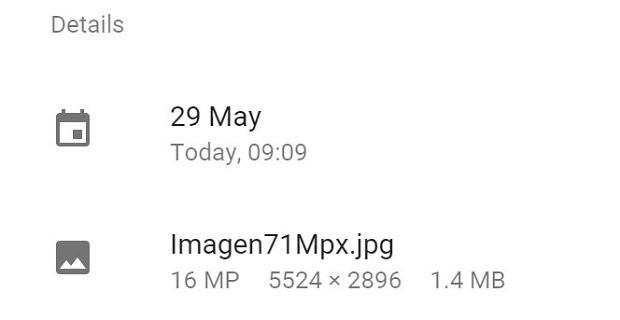 Las imágenes de mayor resolución son comprimidas a 16 Mpx