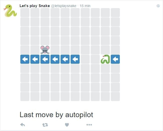 Let's Play Snake en Twitter