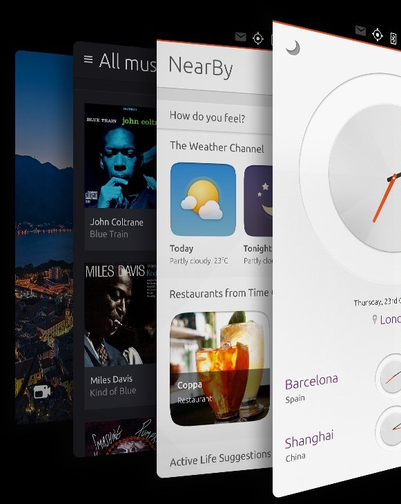 Los scopes, que agrupan información por temática, son característicos de Ubuntu Touch