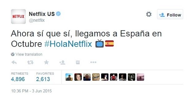 Netflix anuncia su llegada a España