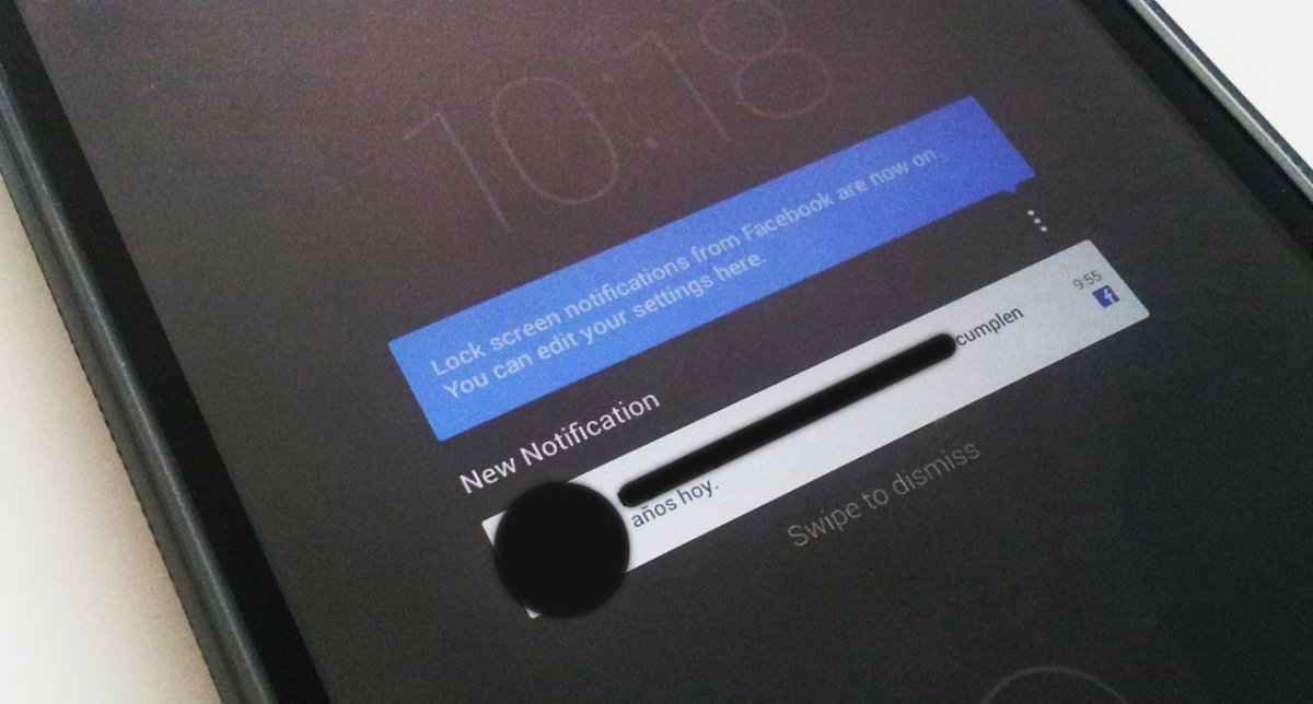Nuevas notificaciones de Facebook en la pantalla de bloqueo