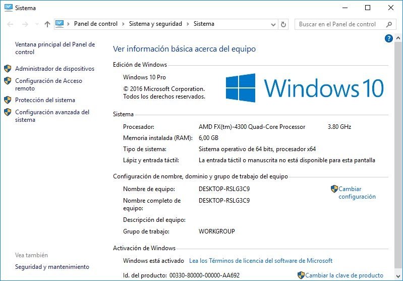 Para desactivar los efectos especiales primero entramos en Sistema