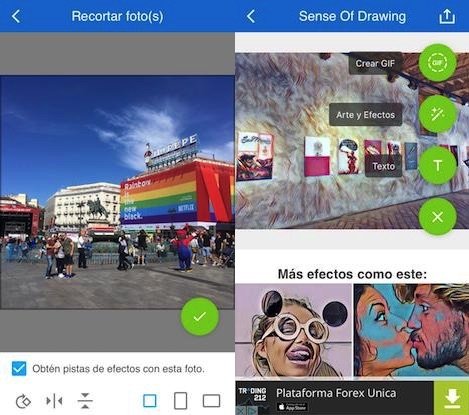 Recorte y efectos de Photo Lab