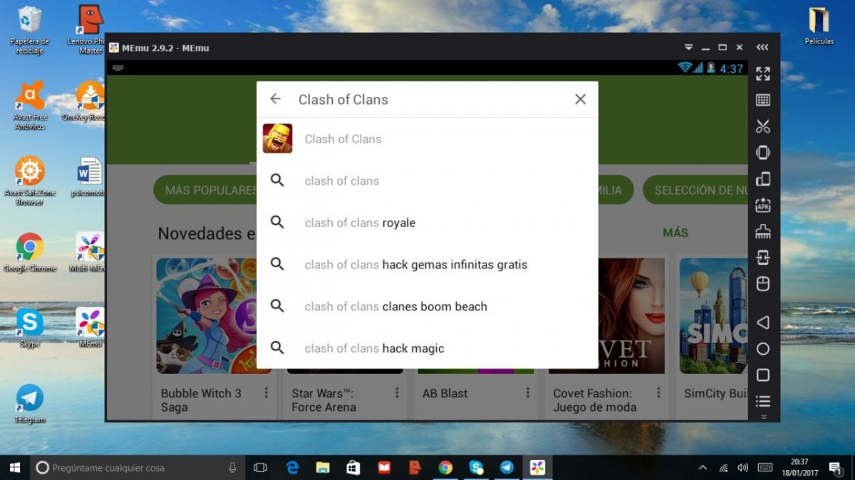 Play Store - MEmu para Windows